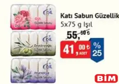 IŞIL KATI SABUN GÜZELLİK 5X75 G fiyat ve kampanya bilgisi
